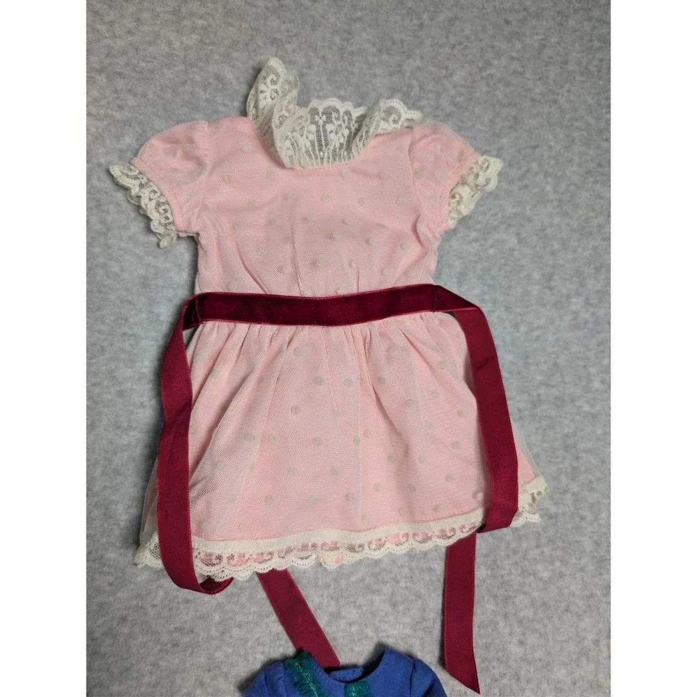 American Girl Doll Accessory Lot Purple Garden Wagon Pink Lace Dress Shoes